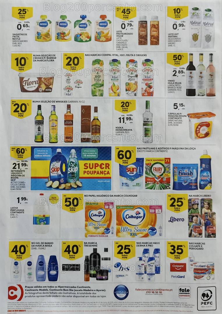 Antevisão Folheto CONTINENTE Promoções Fim de Semana - 28 a 31 março