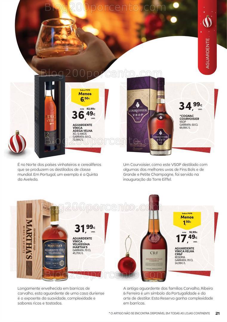 Antevisão Folheto CONTINENTE Presentes de Natal Garrafeira - 31 outubro a 24 dezembro