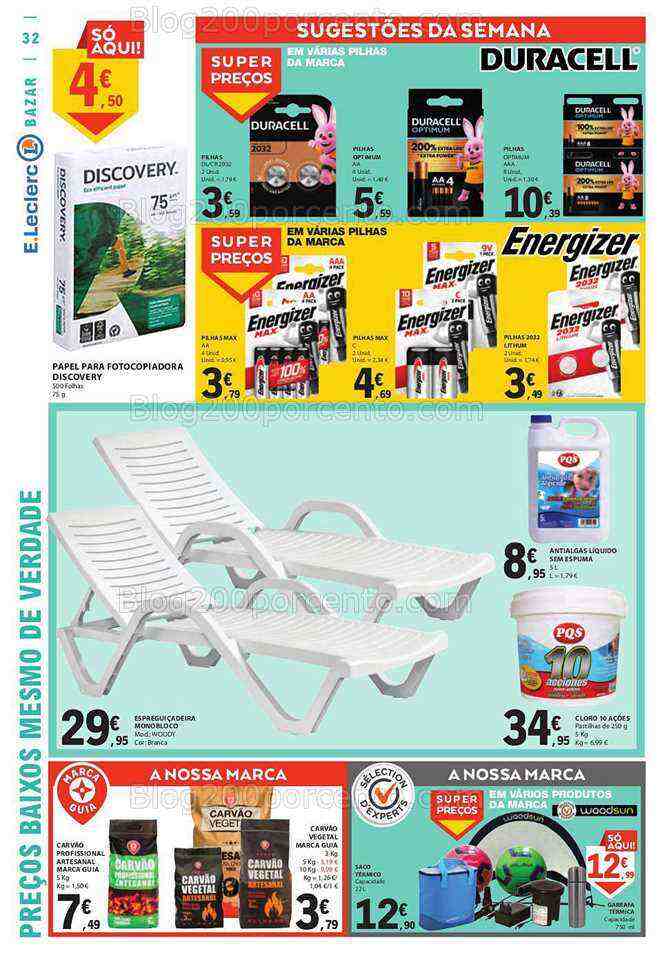 Antevisão Folheto E-LECLERC Bazar Promoções de 29 junho a 5 julho