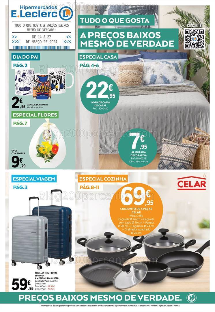 Antevisão Folheto E-LECLERC Bazar Promoções de 14 a 27 março