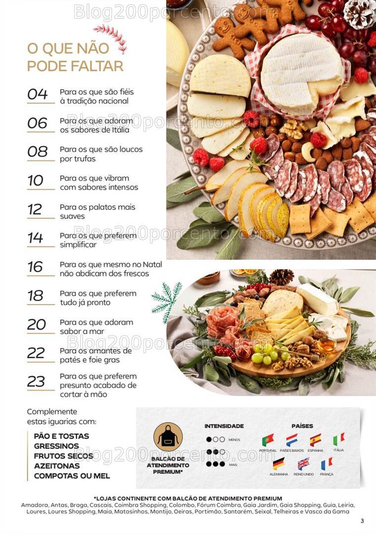 Antevisão Folheto CONTINENTE Charcutaria Natal Promoções de 19 novembro a 31 dezembro