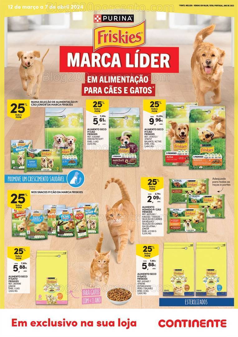 Antevisão Folheto CONTINENTE Especial Pets Promoções de 12 março a 7 abril