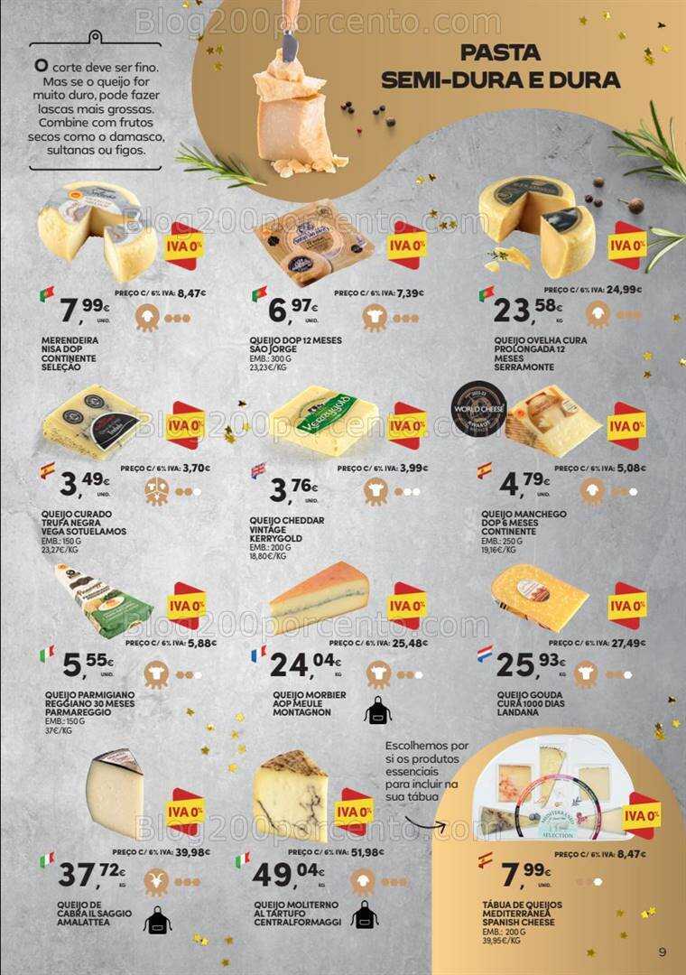 Antevisão Folheto CONTINENTE Especial Queijos e Enchidos -21 novembro a 31 dezembro