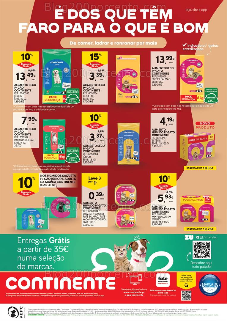 Antevisão Folheto CONTINENTE Pets Promoções de 28 janeiro a 16 fevereiro