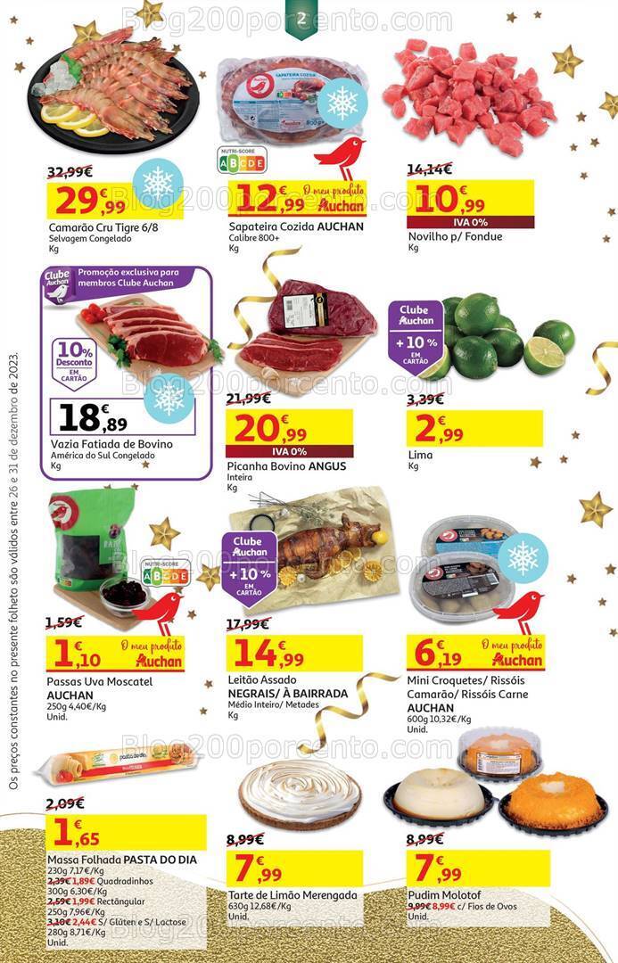 Antevisão Folheto AUCHAN Especial Fim de Ano Promoções de 26 a 31 dezembro