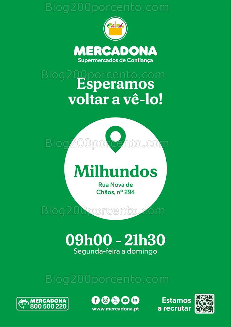 Antevisão Folheto MERCADONA Abertura Milhundos - Penafiel - 22 Abril!
