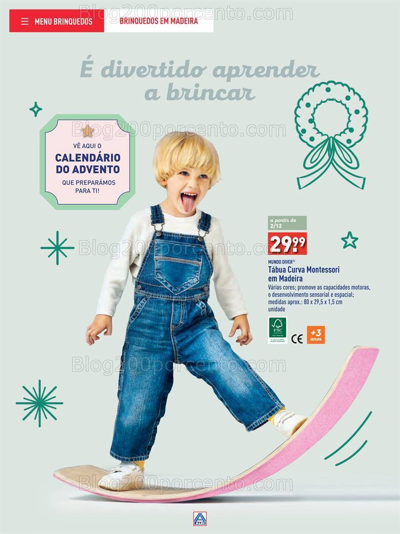 Antevisão Folheto ALDI Brinquedos Natal Promoções até 24 dezembro