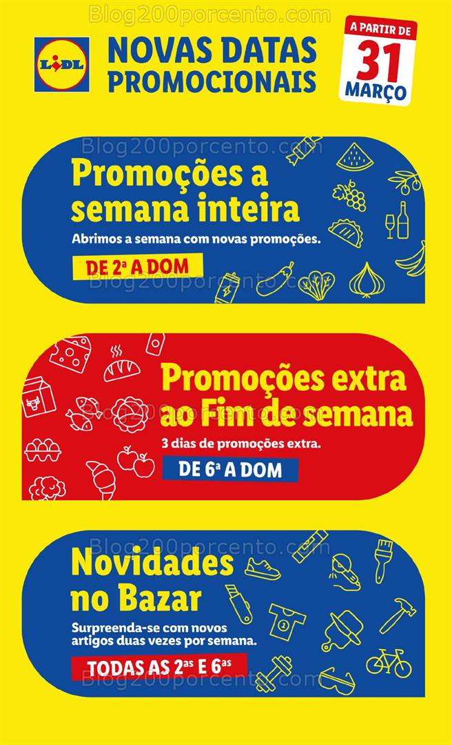 ALERTA - Alteração datas Promocionais LIDL a partir de 31 março!