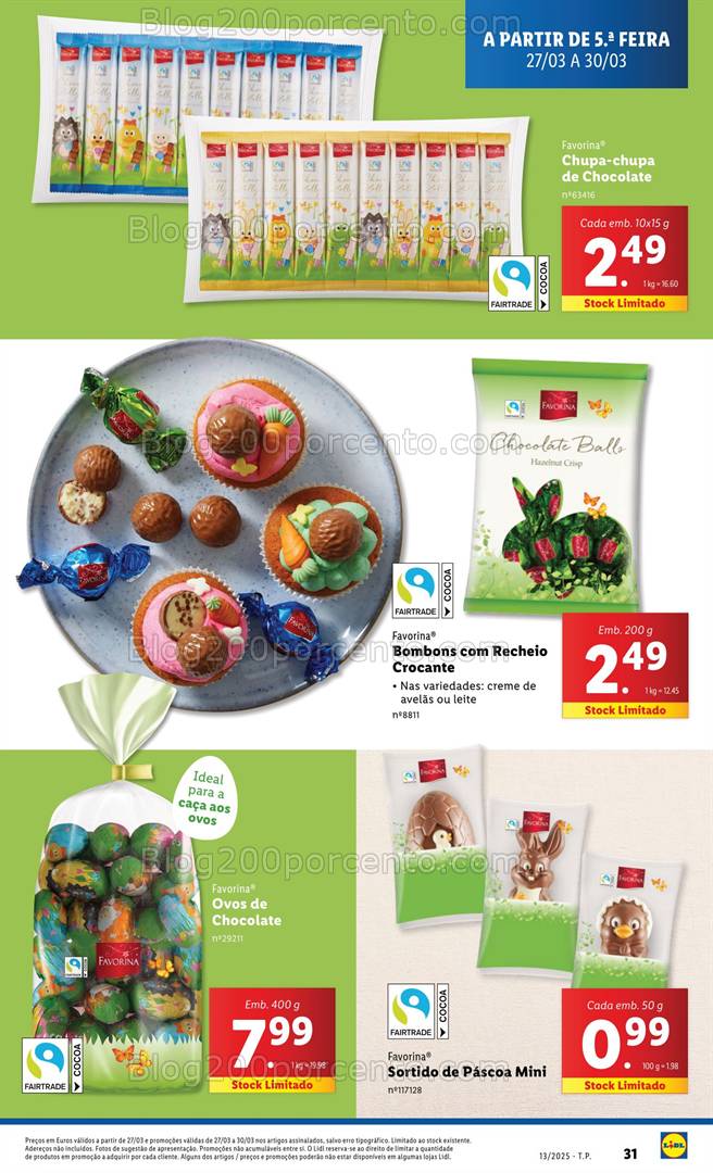 Antevisão Folheto LIDL Páscoa Deluxe Promoções de 27 a 30 março