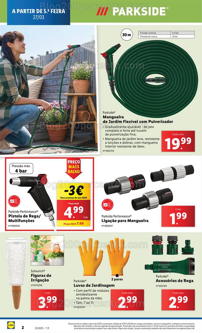Antevisão Folheto LIDL Ferramentas Parkside Promoções de 27 março a 2 abril