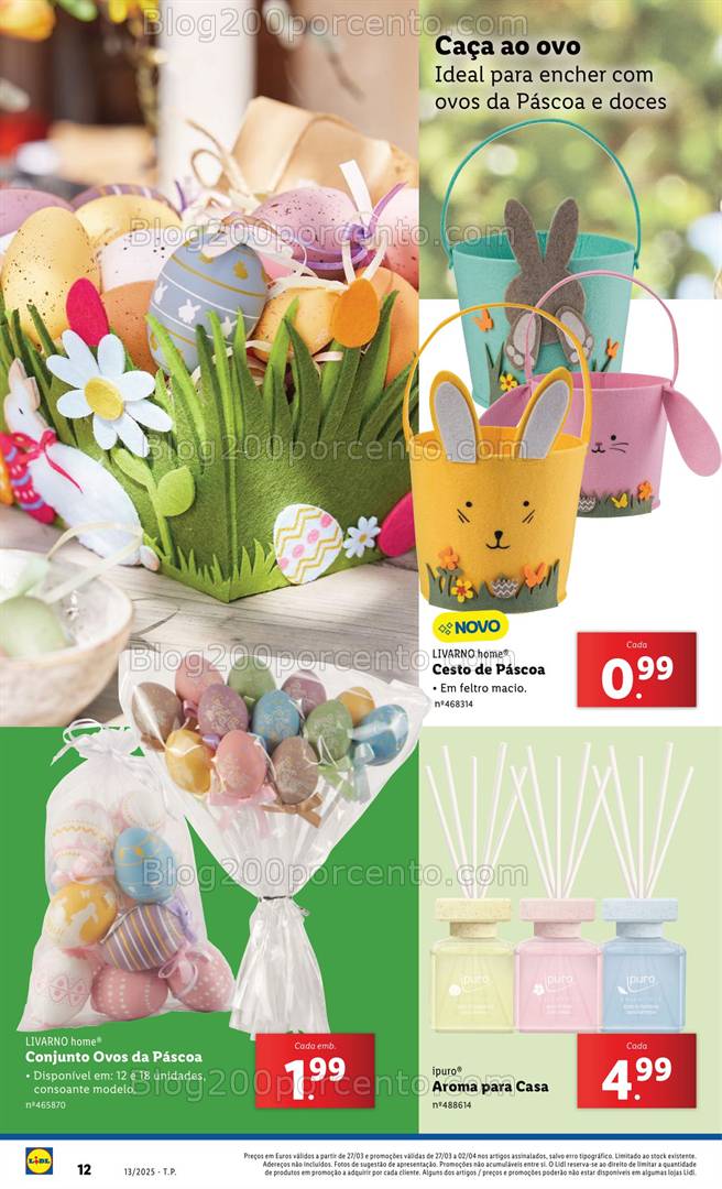 Antevisão Folheto LIDL Bazar Páscoa Promoções de 27 março a 2 abril