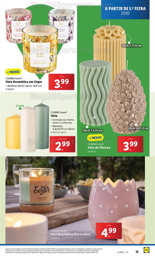 Antevisão Folheto LIDL Bazar Páscoa Promoções de 27 março a 2 abril