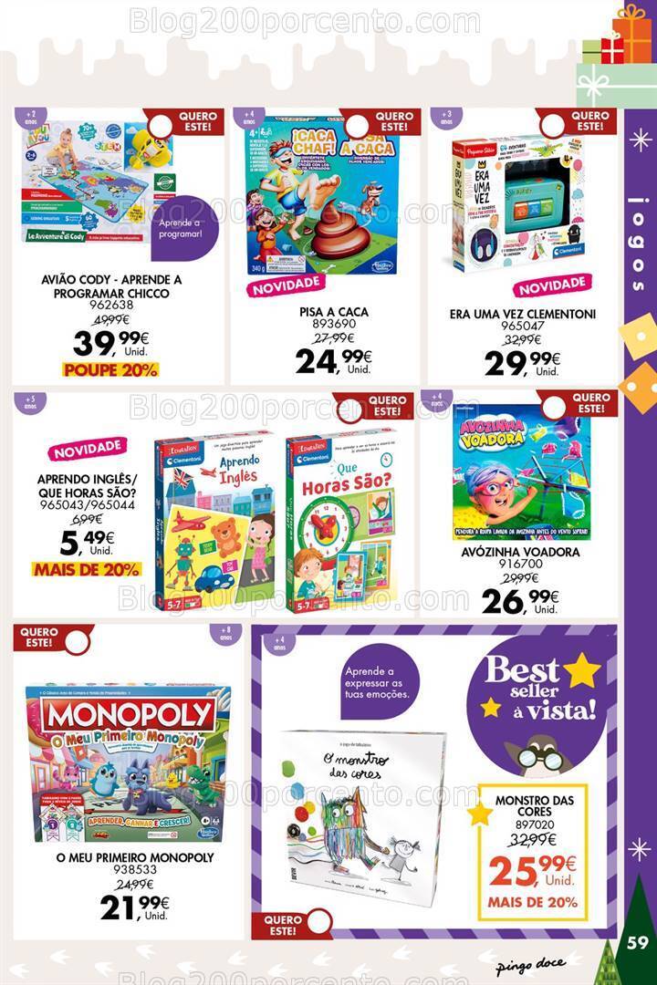 Antevisão Folheto PINGO DOCE Brinquedos Promoções de 14 novembro a 24 dezembro