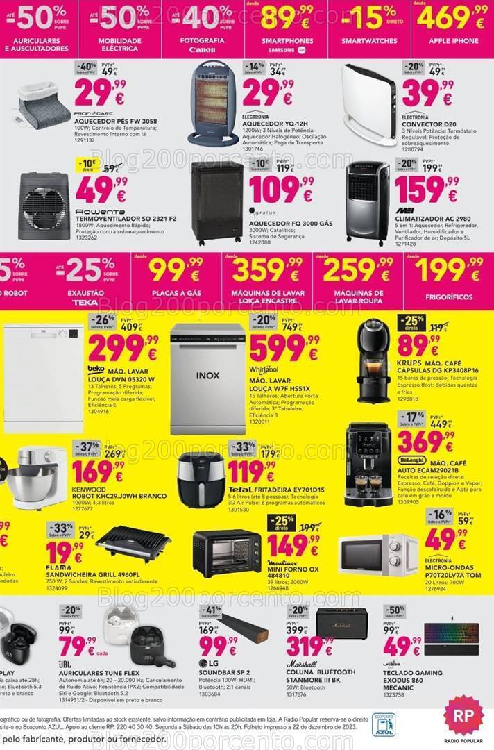 Antevisão Folheto RADIO POPULAR Semana Extra Promoções de 2 a 9 janeiro