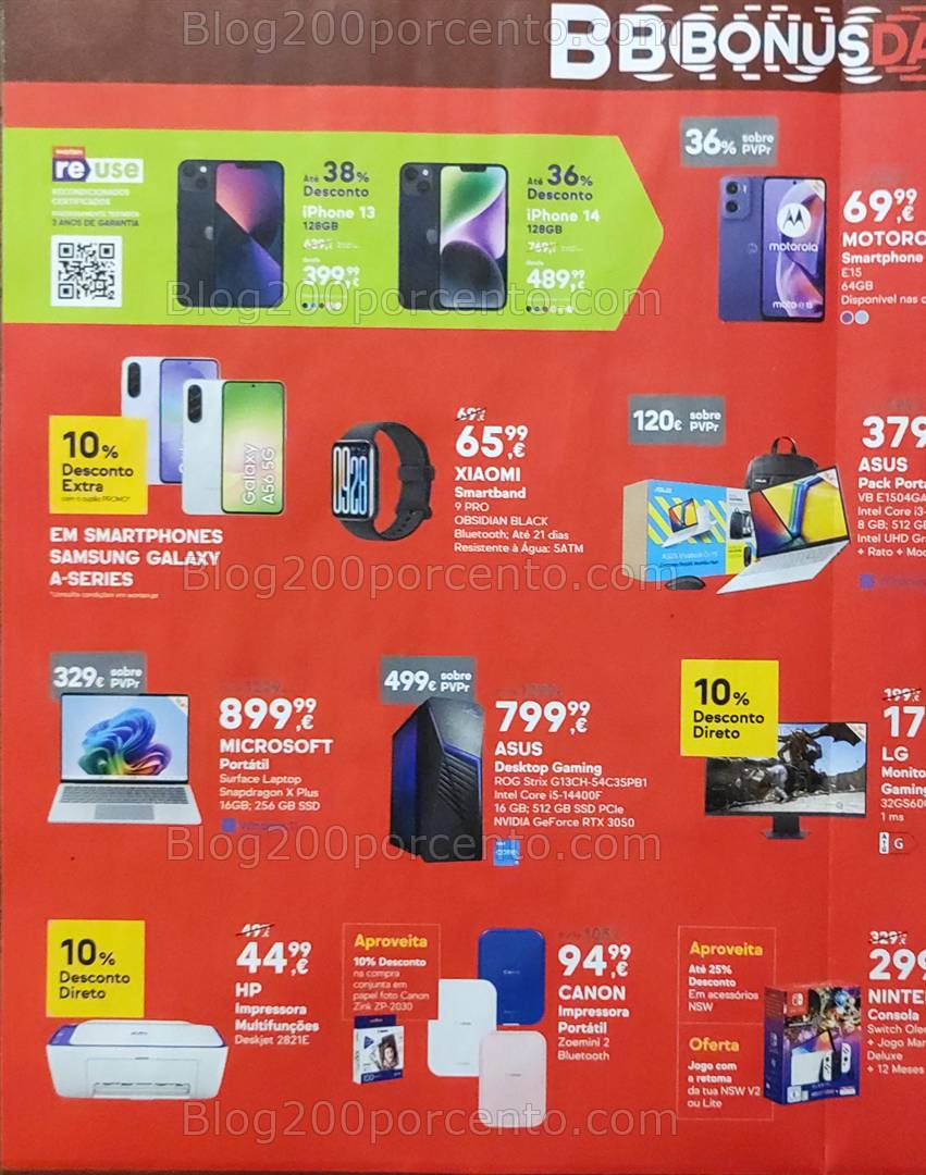 Antevisão Folheto WORTEN Bonus Days Promoções de 25 a 30 abril