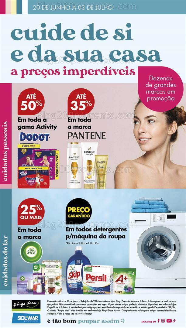Antevisão Folheto PINGO DOCE Açores Cuidados Pessoais e do Lar - 20 junho a 3 julho
