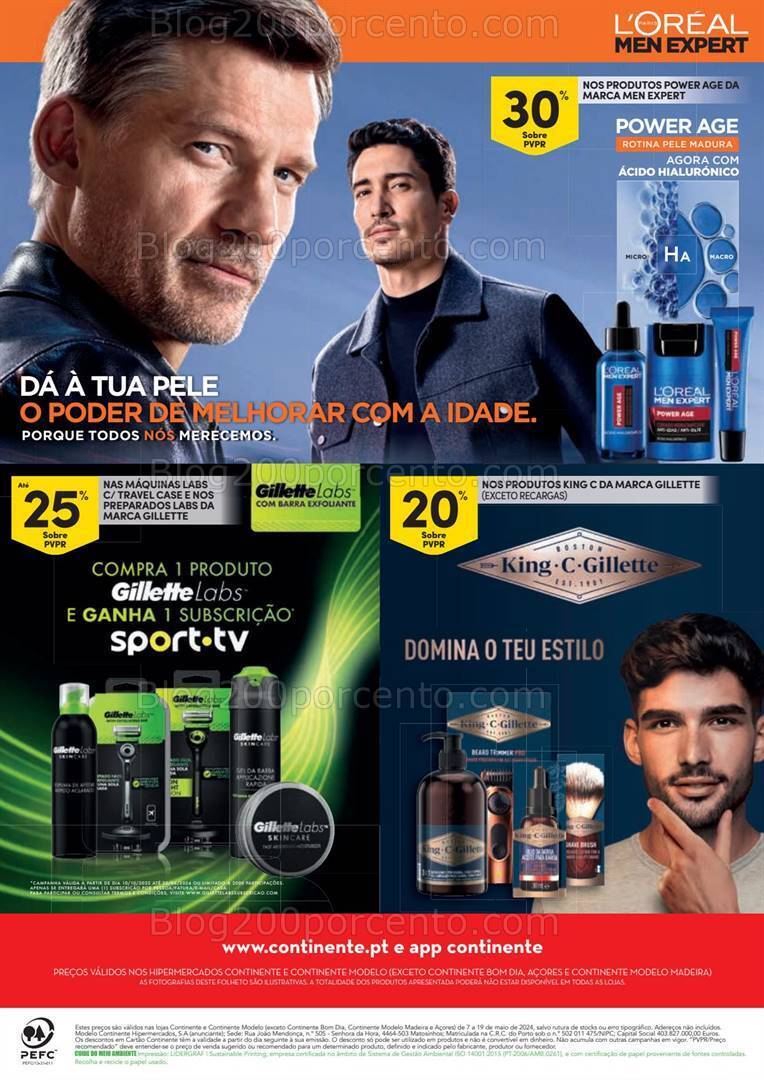 Antevisão Folheto CONTINENTE Homem Beleza Promoções de 7 a 19 maio