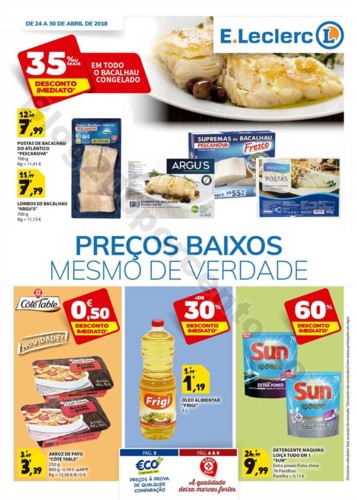 Antevisão Folheto E-LECLERC  Promoções de 24 a 