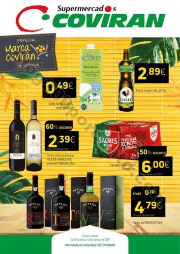 Antevisão Folheto COVIRAN Promoções de 31 julho