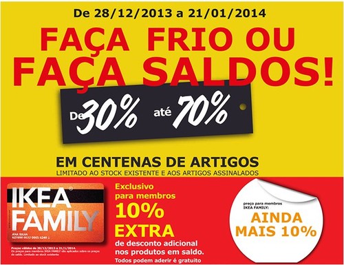 Saldos | IKEA | de 28 dezembro 2013 a 21 janeiro 2014
