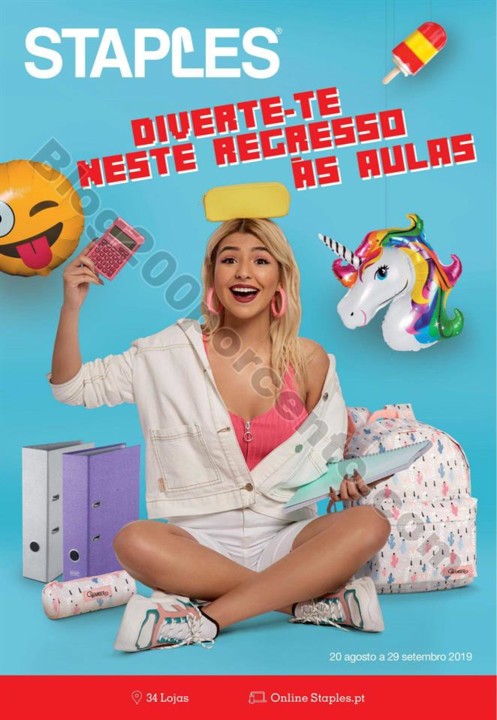 regresso às aulas staples 20 agosto a 29 setembro