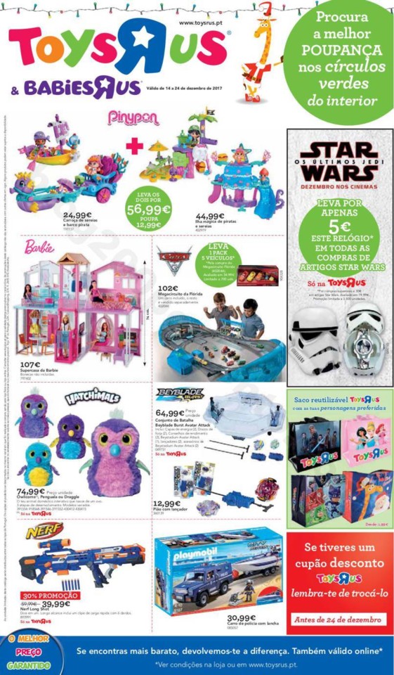 Antevisão Folheto TOYSRUS Natal Promoções de 14