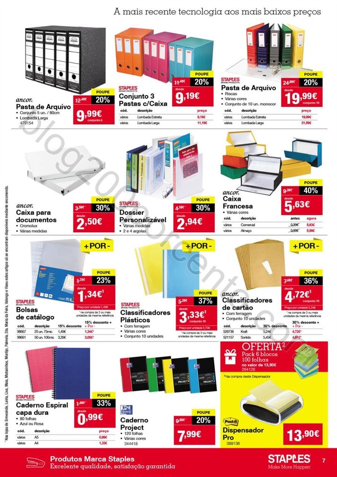 Antevisão Folheto STAPLES Promoções de 3 a 9 ma