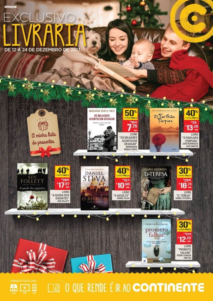Antevisão Folheto CONTINENTE Livraria promoções