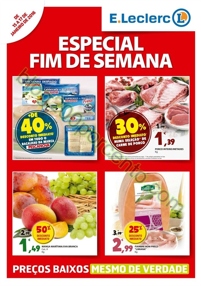 Antevisão Folheto E-LECLERC Fim de Semana de 15 a