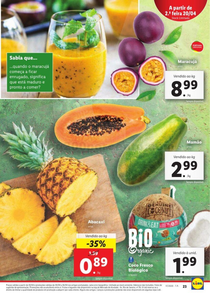 Antevisão Folheto LIDL Promoções de 20 a 26 abr