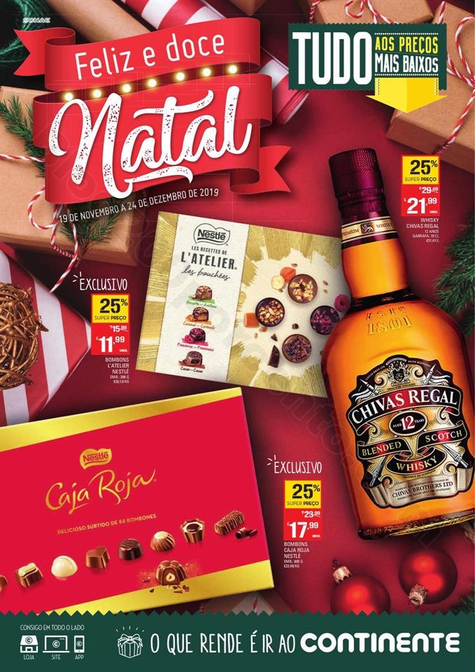 Continente Folheto Feliz Natal 19 novembro a 24 de