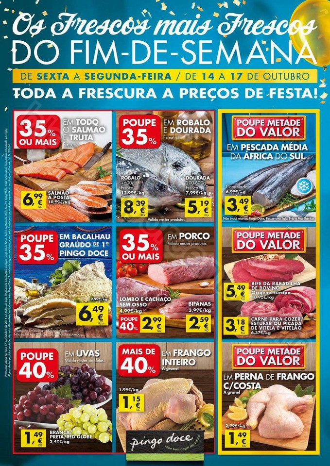 Antevisão Promoções PINGO DOCE Fim de semana de