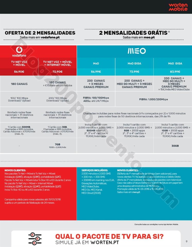 Antevisão Folheto WORTEN Mobile promoções de 15