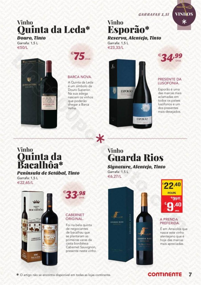 Antevisão Folheto CONTINENTE Bebidas Natal promo