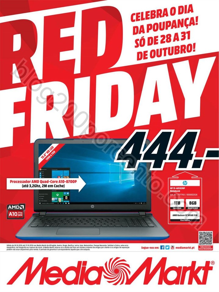 Novo Folheto Red Friday MEDIA MARKT promoções de
