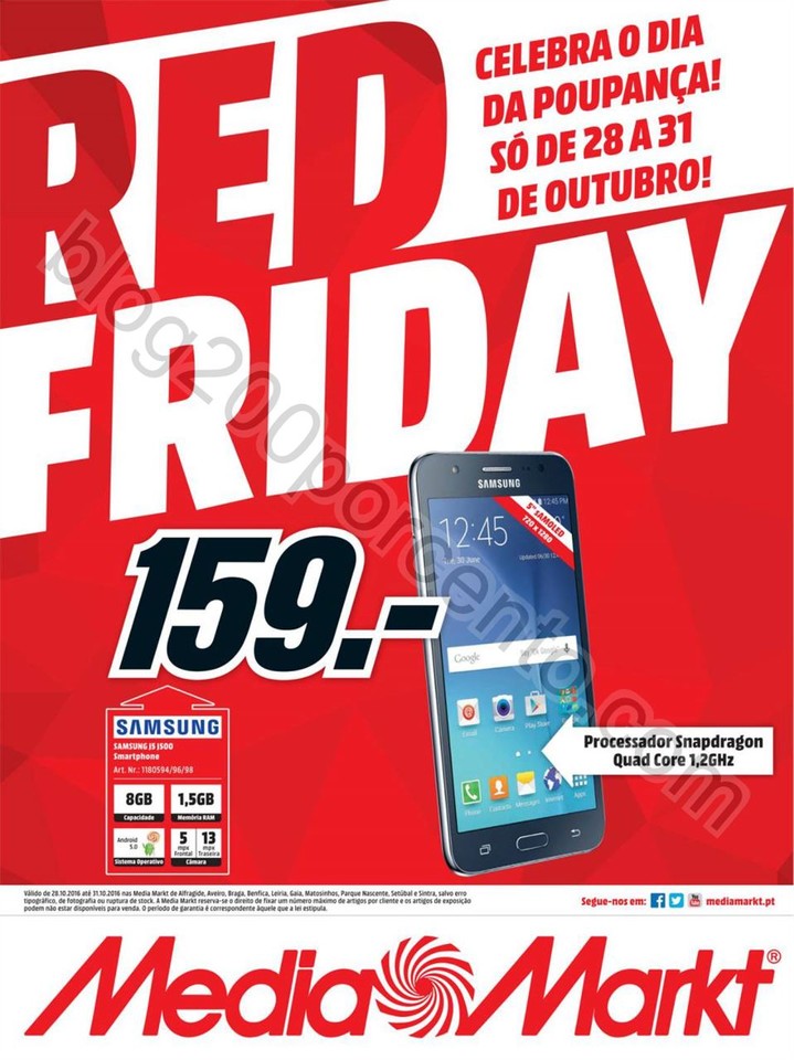 Novo Folheto Red Friday MEDIA MARKT promoções de