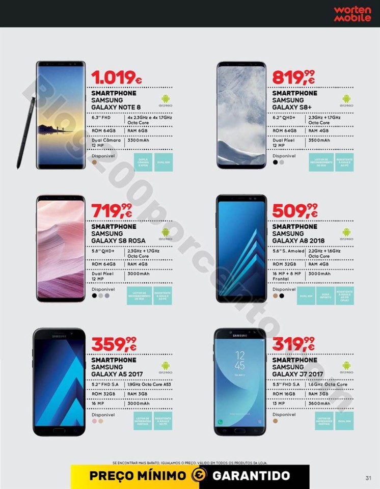 Antevisão Folheto WORTEN Mobile promoções de 15