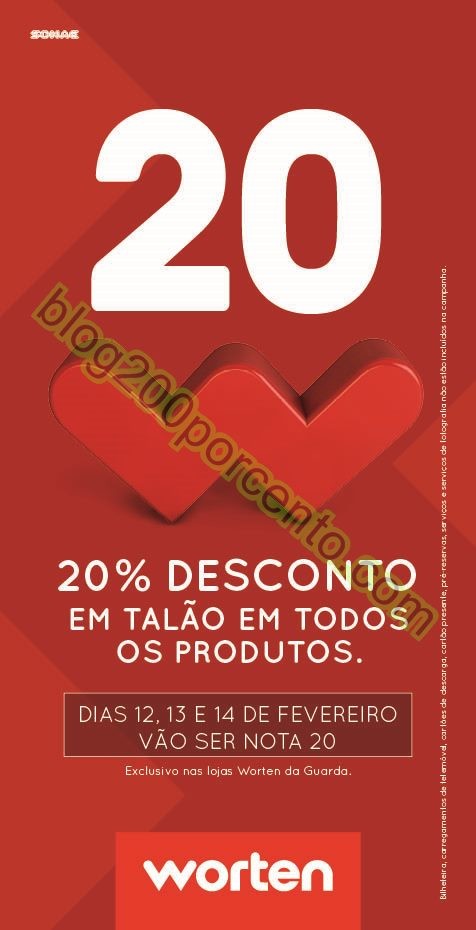 Novo Nota 20 WORTEN de 12 a 14 fevereiro - Especia