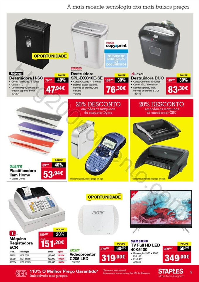 Antevisão Folheto STAPLES Promoções de 3 a 9 ma