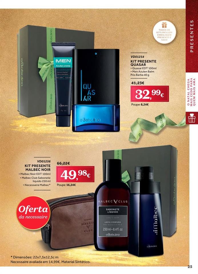 Antevisão Folheto BOTICÁRIO Natal promoções de