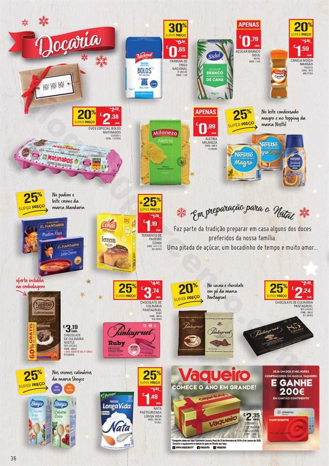 Continente Folheto Feliz Natal 19 novembro a 24 de