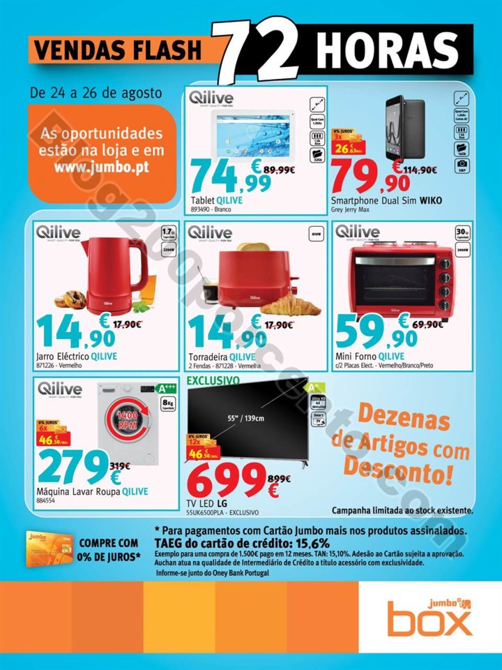 01 Vendas Flash JUMBO - BOX Promoções de 24 a 26