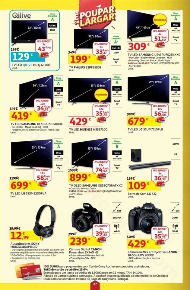 Antevisão Folheto AUCHAN Poupar ou Largar Promoç