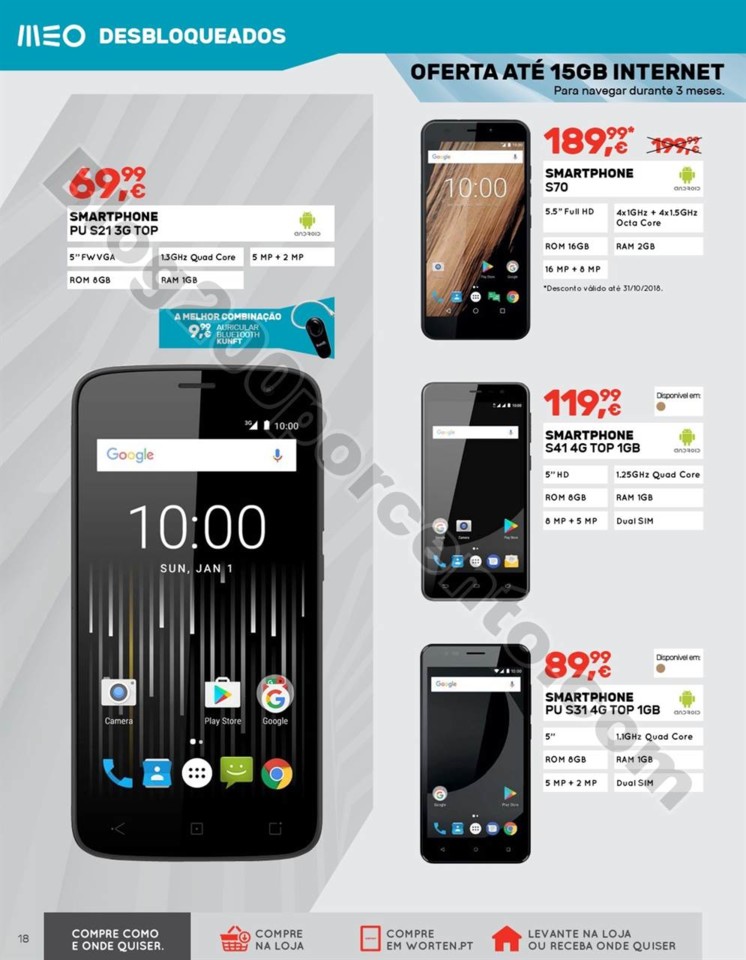 Antevisão Folheto WORTEN mobile promoções de 4 