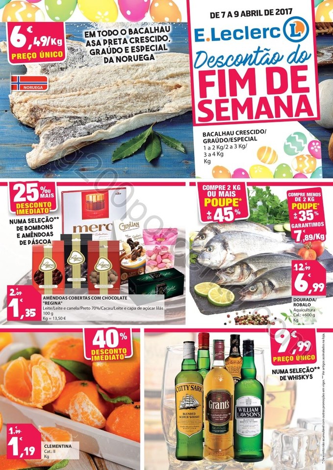 Antevisão Folheto E-LECLERC Fim de Semana 7 a 9 a