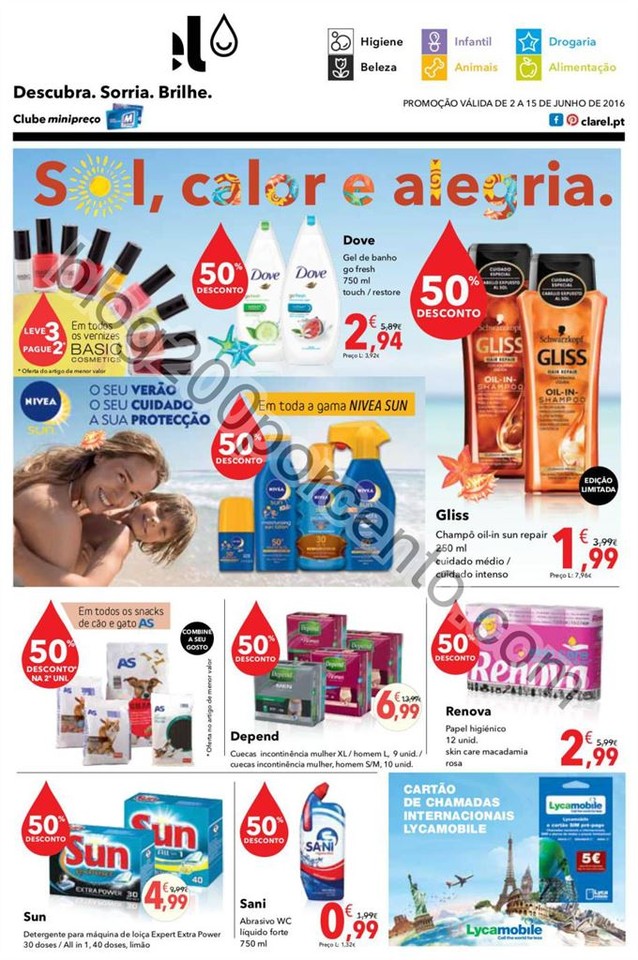 Antevisão Folheto CLAREL Promoções de 2 a 15 ju
