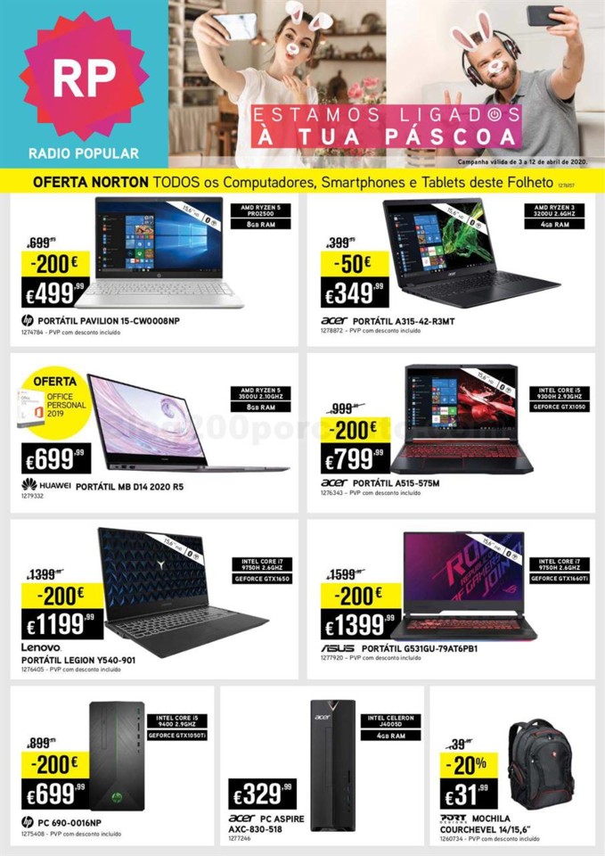 Antevisão Folheto RADIO POPULAR Promoções de 3 