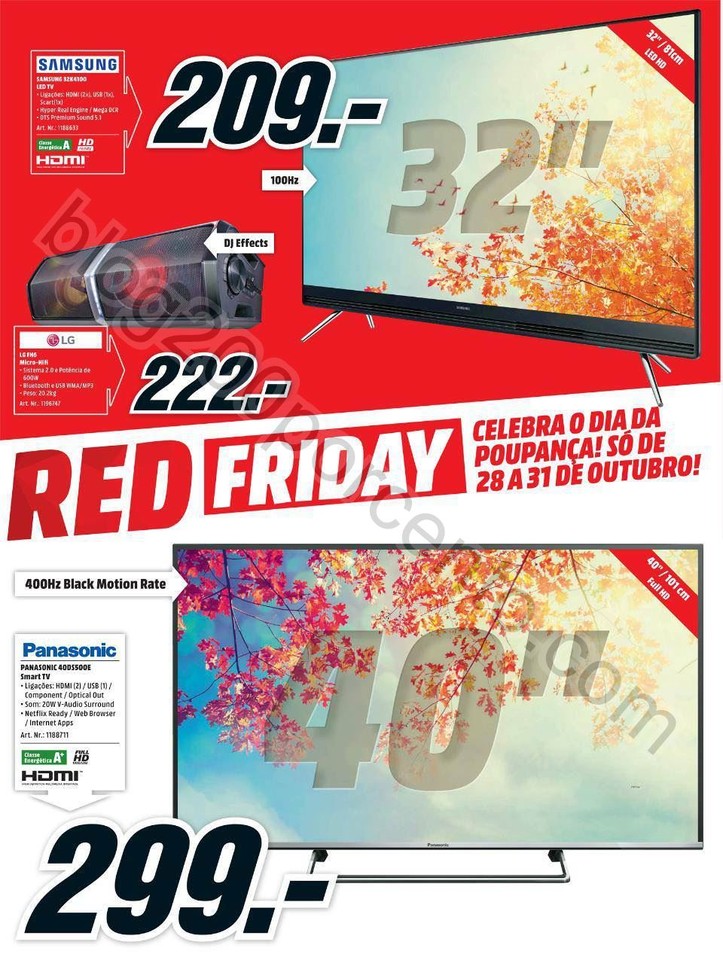 Novo Folheto Red Friday MEDIA MARKT promoções de