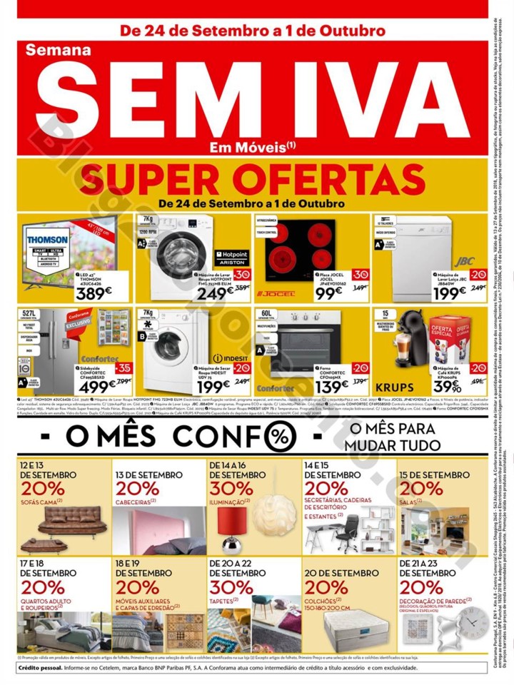 Antevisão Folheto CONFORAMA até 70% desconto de 