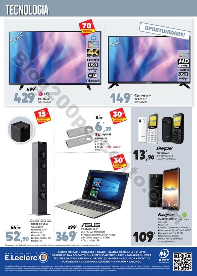 Antevisão Folheto E-LECLERC Promoções de 28 ago